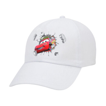 Brick McQueen, Adult Baseball Cap White 5-panel (POLYESTER, ADULT, UNISEX, ONE SIZE)