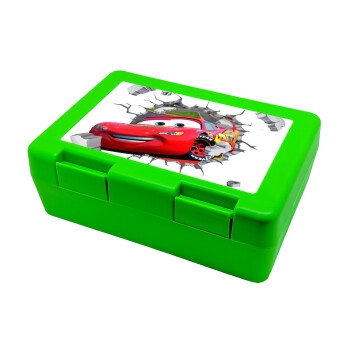 Brick McQueen, Children's cookie container GREEN 185x128x65mm (BPA free plastic)