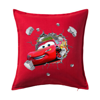 Brick McQueen, Sofa cushion RED 50x50cm includes filling