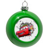 Green Christmas tree ornament bauble 8cm