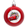 Red Christmas tree ornament bauble 8cm