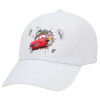 Adult Baseball Cap White 5-panel (POLYESTER, ADULT, UNISEX, ONE SIZE)