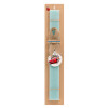 Easter Set, wooden keychain & aromatic flat Easter candle (30cm) (TURQUOISE)