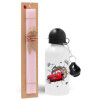 Easter Set, metallic aluminum bottle (500ml) & aromatic flat Easter candle (30cm) (PINK)