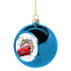 Blue Christmas tree ball ornament 8cm