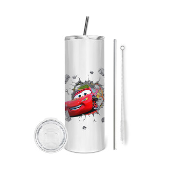 Brick McQueen, Tumbler stainless steel 600ml, with metal straw & cleaning brush