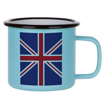 UK Flag, Κούπα Μεταλλική εμαγιέ ΜΑΤ σιέλ 360ml
