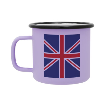 UK Flag, Κούπα Μεταλλική εμαγιέ ΜΑΤ Light Pastel Purple 360ml