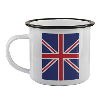UK Flag, Κούπα εμαγιέ με μαύρο χείλος 360ml
