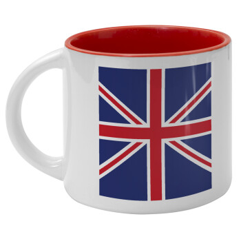 UK Flag, Κούπα κεραμική 400ml Λευκή/Κόκκινη