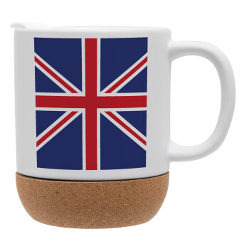 UK Flag, Ceramic coffee mug Cork (MAT), 330ml (1pcs)