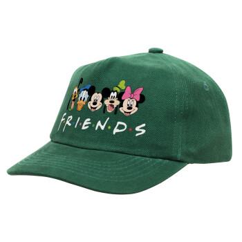 Friends characters, Children's Baseball Cap, 100% Cotton Drill, GREEN (COTTON, CHILDREN'S, ONE SIZE)