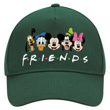 Friends characters, Adult Ultimate Hat GREEN, (100% COTTON DRILL, ADULT, UNISEX, ONE SIZE)