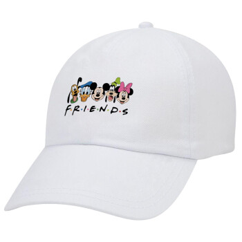 Friends characters, Καπέλο Ενηλίκων Baseball Λευκό 5-φύλλο (POLYESTER, ΕΝΗΛΙΚΩΝ, UNISEX, ONE SIZE)