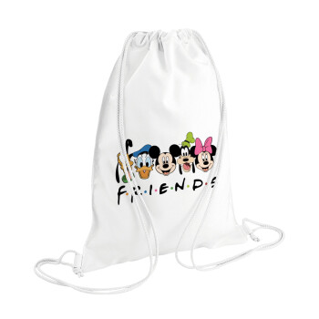 Friends characters, Backpack pouch GYMBAG white (28x40cm)