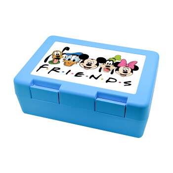 Friends characters, Children's cookie container LIGHT BLUE 185x128x65mm (BPA free plastic)