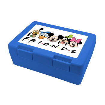 Friends characters, Children's cookie container BLUE 185x128x65mm (BPA free plastic)