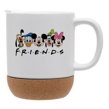 Friends characters, Ceramic coffee mug Cork (MAT), 330ml (1pcs)