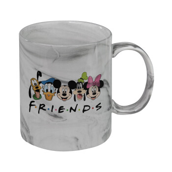 Friends characters, Mug ceramic marble style, 330ml