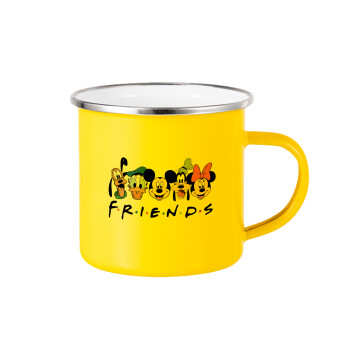 Friends characters, Yellow Enamel Metallic Cup 360ml