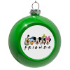 Green Christmas tree ornament bauble 8cm