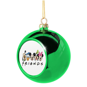 Friends characters, Green Christmas tree ornament ball 8cm