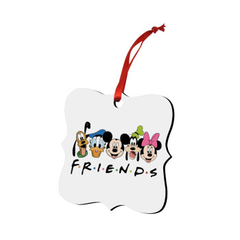 Friends characters, Christmas ornament polygon wooden 7.5cm