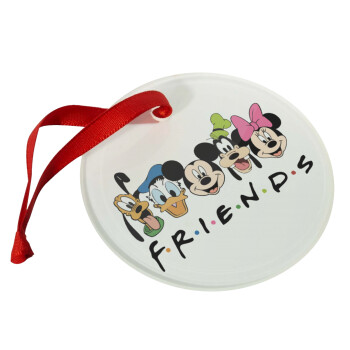 Friends characters, Christmas ornament glass 9cm