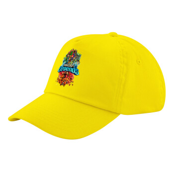 Minecraft legends, Child's Baseball Cap, 100% Cotton Twill, Yellow (COTTON, CHILD, UNISEX, ONE SIZE)