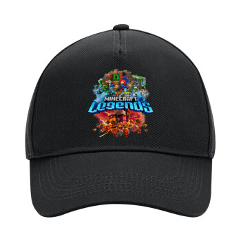 Minecraft legends, Adult Ultimate Hat BLACK, (100% COTTON DRILL, ADULT, UNISEX, ONE SIZE)