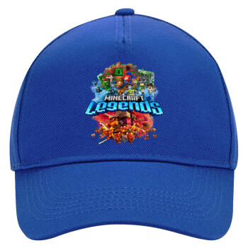 Minecraft legends, Ultimate Adult Hat BLUE, (100% COTTON DRILL, ADULT, UNISEX, ONE SIZE)