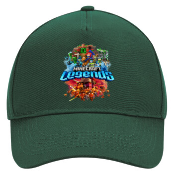 Minecraft legends, Adult Ultimate Hat GREEN, (100% COTTON DRILL, ADULT, UNISEX, ONE SIZE)