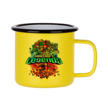 Minecraft legends, Metallic enamel MATT Yellow cup 360ml