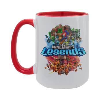 Minecraft legends, Κούπα Mega 15oz, κεραμική Κόκκινη, 450ml