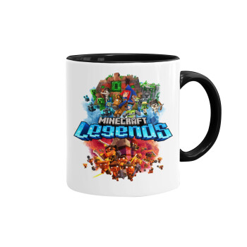 Minecraft legends, Mug colored black, ceramic, 330ml