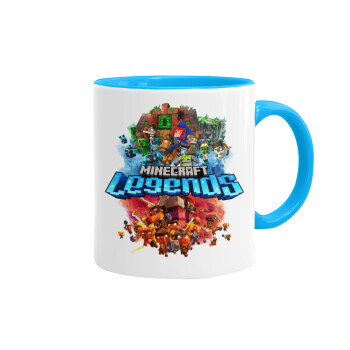 Minecraft legends, Mug colored light blue, ceramic, 330ml