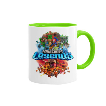 Minecraft legends, Mug colored light green, ceramic, 330ml