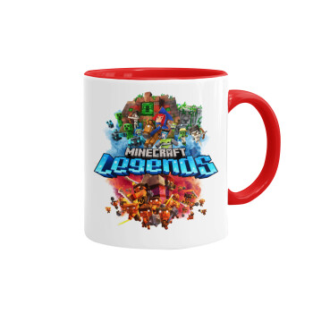 Minecraft legends, Mug colored red, ceramic, 330ml