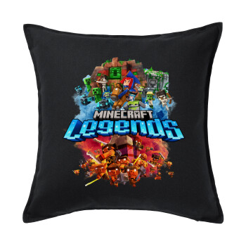 Minecraft legends, Sofa cushion black 50x50cm includes filling