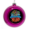 Purple Christmas tree ornament bauble 8cm