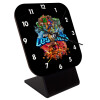 Quartz Wooden table clock with hands (10cm)