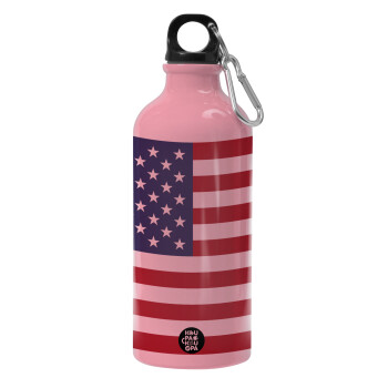 USA Flag, Water bottle 600ml