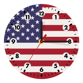 Σημαία Αμερικής, Ρολόι τοίχου ξύλινο (20cm)