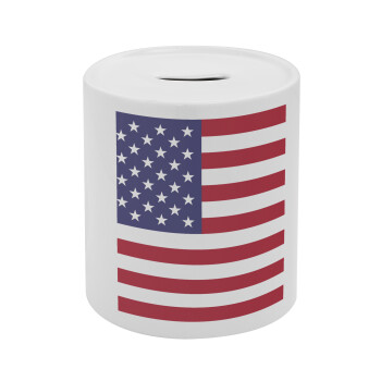 USA Flag, Κουμπαράς πορσελάνης με τάπα