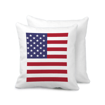 USA Flag, Sofa cushion 40x40cm includes filling