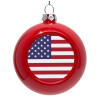 Red Christmas tree ornament bauble 8cm