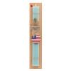 Easter Set, wooden keychain & aromatic flat Easter candle (30cm) (TURQUOISE)