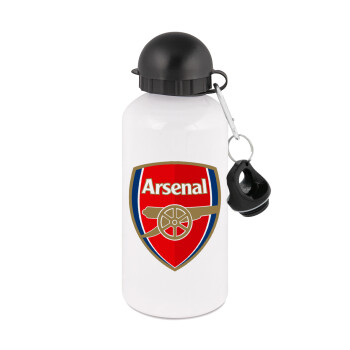 Arsenal, Metal water bottle, White, aluminum 500ml