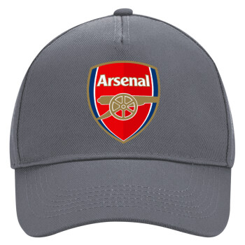 Arsenal, Ultimate Adult Hat Grey, (100% COTTON DRILL, ADULT, UNISEX, ONE SIZE)