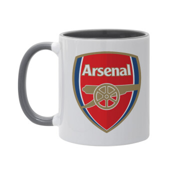 Arsenal, Κούπα χρωματιστή γκρι, κεραμική, 330ml